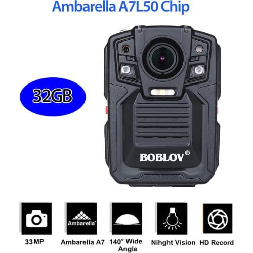 BOBLOV HD66-02 body camera police Full HD 1296P Worn Camera politie Pocket Video Recorder 32GB Night Vision polis polizei camara