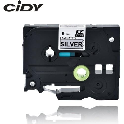 CIDY black on silver compatible P-touch Tze laminated tape ribbon Tz921 Tze921 tz 921 tze 921 for brother label printer