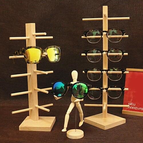 Wooden Glass Sunglass Eyeglass Display Rack Stand Holder Organizer 3/4/5/6-Layer
