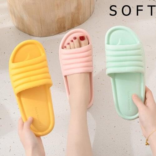 Couples Slippers Summer Thick Bottom Indoor Home Bathroom Non-slip Soft Tide To Wear Cool Slippers Sandals Leisure Men Ladies