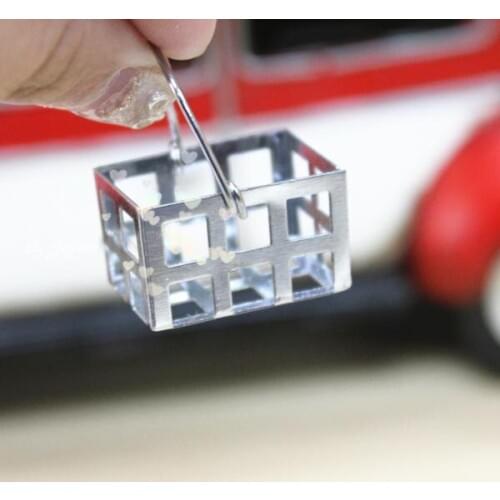 G10-X028 children baby gift Toy 1:12 Dollhouse mini Furniture Miniature rement accessories Hollow iron basket 1pcs