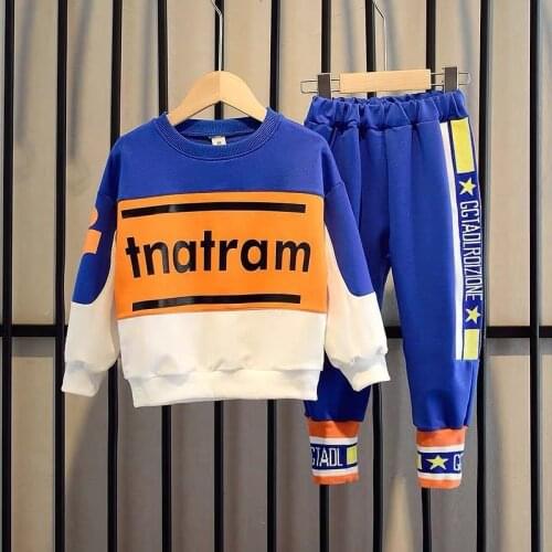 New Spring Kids Boys Girls Clothes Suits T-Shirt + Pants Hip Hop Set Streetwear Baby Tracksuit Children Clothing Set