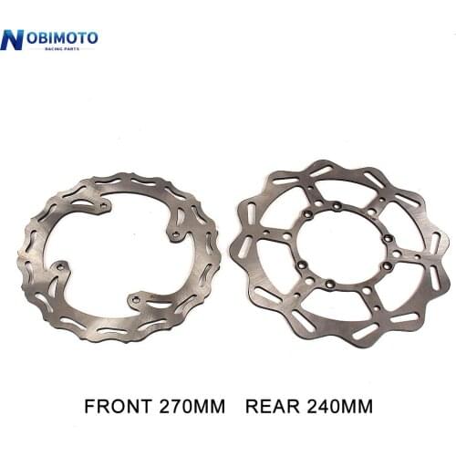 Motorcycle Front 270mm Rear 240mm Brake Disc Rotor Disk For Honda CR 125 250 CRF 250R 250X 250RX 450R 450X 450RX Moto Dirt bike