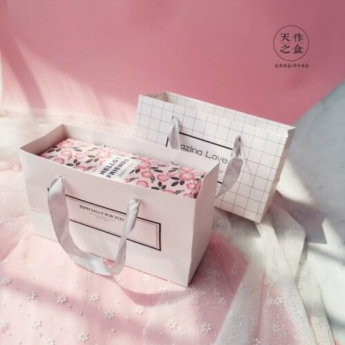 Gift Bags with Handle Gift Bag for Birthday Weddings Christmas Holidays Macaron dessert box Baby Showers drop shipping 10pcs/lot