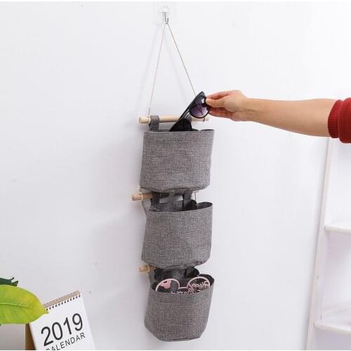 Behind Door/On Wall Pocket Hanging Cloth Storage Bags for Small Pouch Space Closet Organizer Sundries Shipping Bags