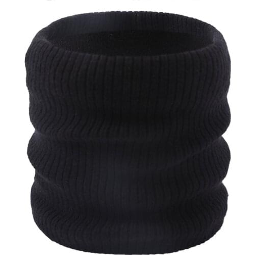 New Winter Scarf Warm Unisex Men Women Knitted Ring Scarves Thick Elastic Mufflers Boys Girls Plush Scarf Children Neck Collar
