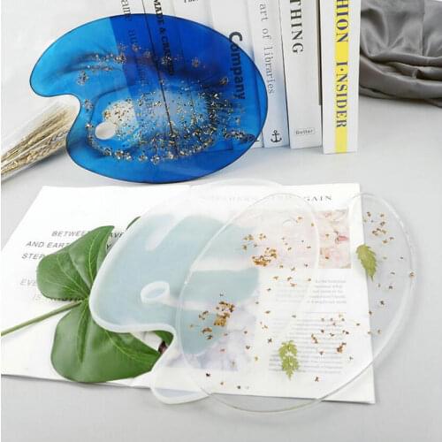 Painting Palette Resin Mold Silicone DIY Tools Drawing Color Mixer Board Mould