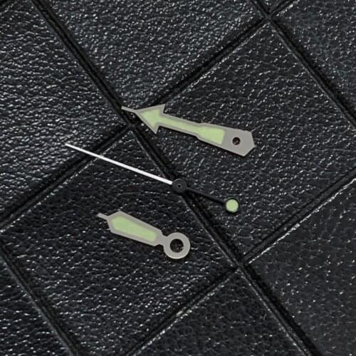 Watch hands for NH35/NH36 Movement Uhrzeiger Mira las manos Regarder les mains Green luminous Watch Parts Accessories Arrow sty
