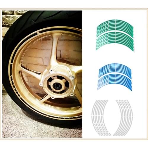 17-18 inch motorcycle shaped car wheel hub reflective sticker for YAMAHA XV 950 RACER TDM 900 MT-125 MT125 MT-01 V-MAX