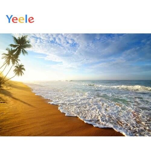 Tropical Background Palm Tree Sea Beach Seascape Sunshine Holiday Scenic Photography Backdrops Photocall Photo Studio