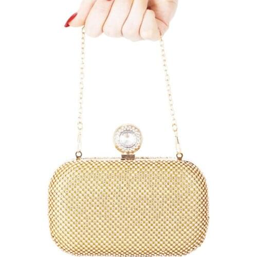 Ladys hand Dinner Bag New Egg-shaped Ring Rhinestone Dinner Bag Fashion Europe And The United States Shoulder Bag Dinner Party