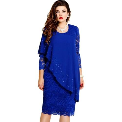 Vintage Elegant Lace Patchwork Bodycon Dresses Women 2021 Spring Autumn Casual Plus Size Sexy Slim Solid Office Party Dress