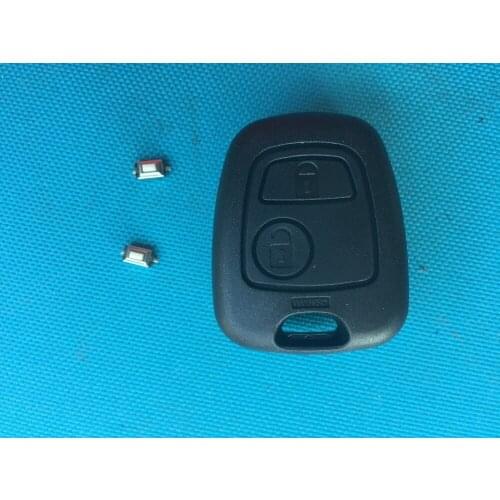 1Pc 2 Button Remote Fob Case Replacement Cover Suit To VA2 HU83 Blade (No Blade) For Peugeot 207 306 307 Shell+2Pcs Micro Switch