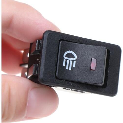 1PC DC 12V 35A Universal Car Red LED Fog Light Rocker Switch Dash Dashboard 4Pin Fog Light Switch