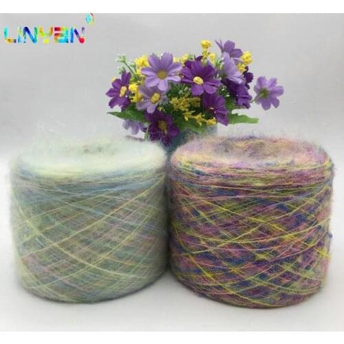 10% wool 100g*2 pieces knit wool mohair Sweater Knitwear Hand Knitting Yarn For Knitting & Crocheting Thick chinlon Soft t3