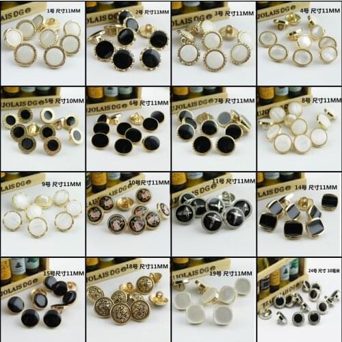 10pcs/lot 11mm 24 kinds round metal button knitted shirt clothes childrens cardigan sweater chiffon shirt buttons C075