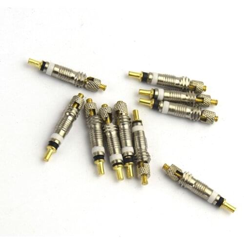 2/6/12PCS Presta Valve Brass Core Tool MTB Road Bike Tubes Repair Tire Service Parts Bike Tire Air Valve W/ Optional Tool