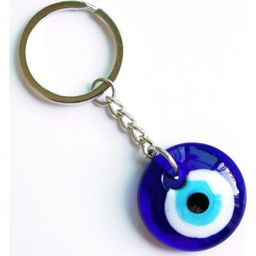 2021 Blue eyes fashion alloy clover shape charm car keychain jewelry pendant keychain pendant B1061