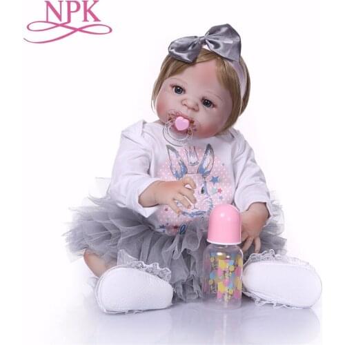 23inch bebe alive Full Silicone Reborn Girl Baby Doll Toys Realistic Newborn Princess Babies Doll Lovely Birthday Gift Present