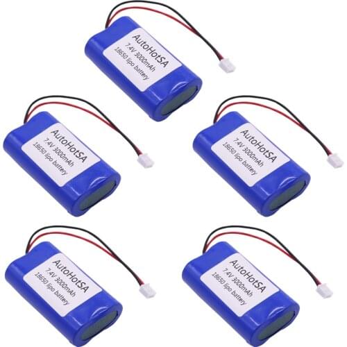 7.4V 3000mAh Rechargeable lithium battery For megaphone speaker Bluetooth Power Bank accessories RC toys parts 2S 18650 battery