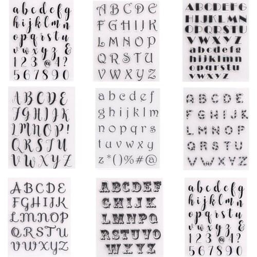 Alphabet Letters Numbers Clear Stamps Seal for DIY Scrapbooking Transparent Stamps Making Photo Album Decor Crafts New Stamps