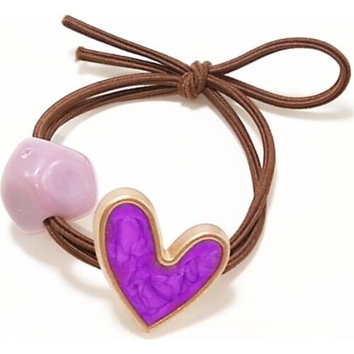1 Piece Lovely Heart Ball Elastic Hair Bands Knot 2021 Scrunchie Women Headbands Fashion Korean Hair Accessories For Girls