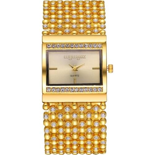 Women Simple Square Rhinestone Watches Luxury Stainless Steel Quartz Bracelet Wristwatches Relogio Feminino