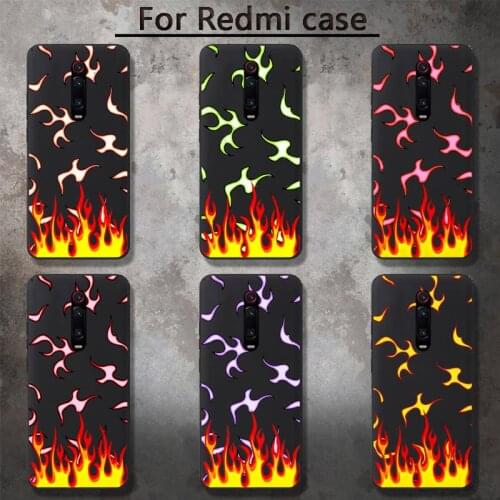 Fashion luxury flame design Pattern Phone Case for RedMi 5 5plus 6 Pro 6A S2 4X GO 7A 8A 7 8 9 K20 case