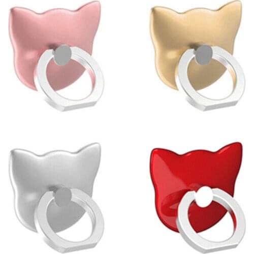360 Degree Reuse Cat Finger Ring Smartphone Phone Stand Holder Mobile Phone Holder Stand For iPhone Xiaomi All Smart Phone