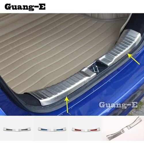 For Honda Fit Jazz 2017 2018 2019 Car Body Stainless Steel Inner Rear Bumper Trim Plate Lamp Frame Trunk Pedal Threshold Parts