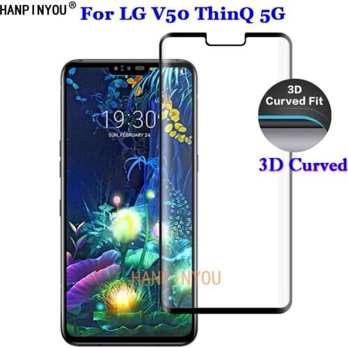 For LG V50 ThinQ 5G 6.4" 3D Full Coverage Curved Tempered Glass 9H Premium Screen Protector Film