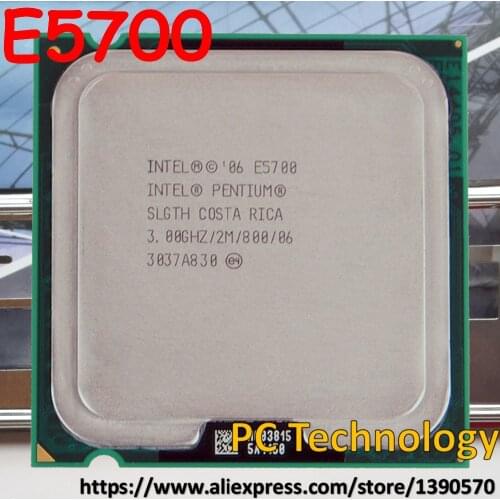 Origina Intel Pentium Dual-Core E5700 Desktop processor 2M 3.0Ghz 800GHz LGA775 CPU Free shipping ship out within 1 day