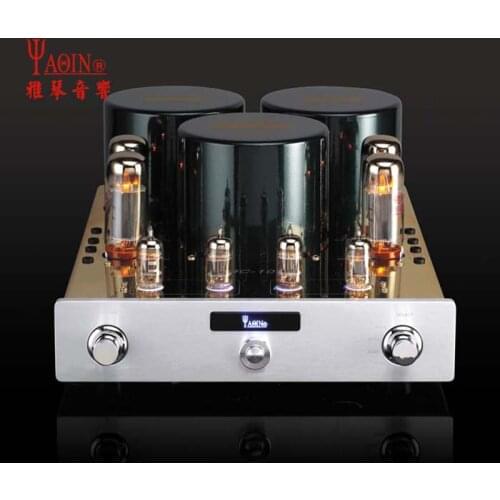 Hot YAQIN MC-10T Desktop El34 Vacuum Tube Amplifier Hifi Tube Amp Preamplifier with 12AX7 Pre-amp