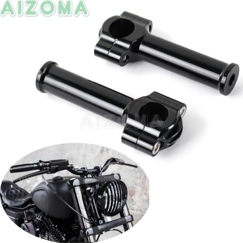 Rough Craft 1" Handlebar Risers Aluminum 25mm Bar Mount Riser Clamp Universal For Harley Dyna wide glide Fat Bob 5.5" Rise