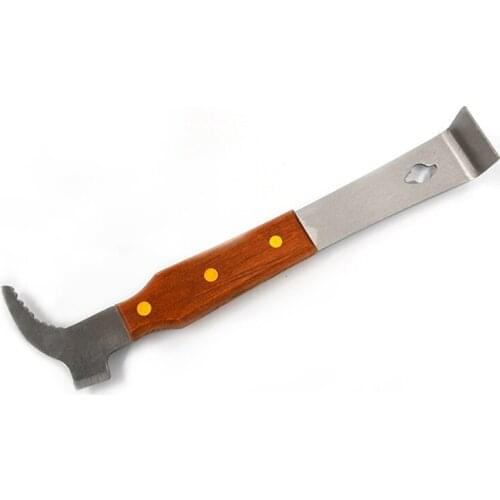 Bee tools Wholesale Multifunctional starting scraper Bee Knife Beekeeping Wooden Stainless steel Cut honey knife