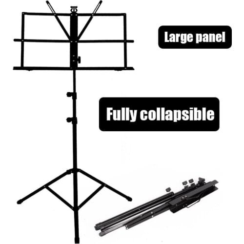 Quality Music Sheet Tripod Stand Stainless Steel Music Stand Holder Height Adjustable with Carry Bag for Musical Instrument