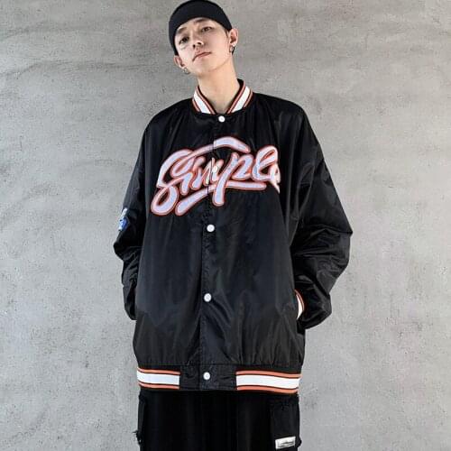 2021 Hip Hop Patchwork Color Block Jackets Women Harajuku Streetwear Bomber Jacket Female Baseball Coats Embroidery Unisex Tops