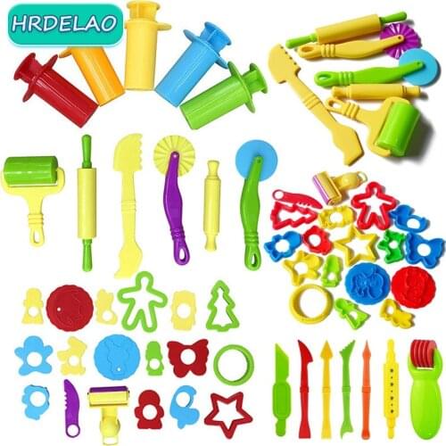 2021 DIY Slimes Play Dough Tools Accessories Plasticine Modeling Soft Clay Kits Sets Cutters Moulds Educational toy for children