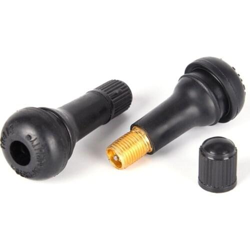 5Pcs/set Bicyle Car Wheel Tire Valve Stems with Caps Black TR413 Tubeless Tyre Rubber Valves With Dust Caps