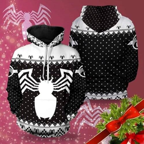 New White 3d Venom Hoodie Hot Movie Skull Printed Mens Clothes Autumn Winter Hoodies Sweatshirts Men Women Pullover Jackets