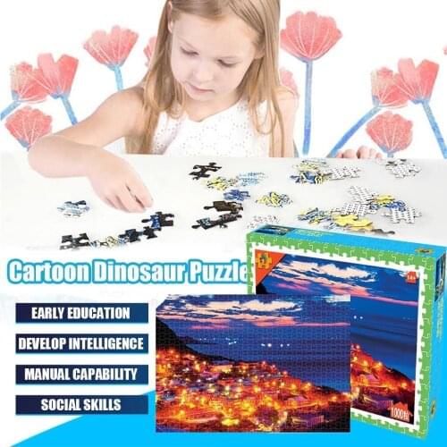 Adult Children Education Holiday Gift Puzzle Toy 1000PC Paper Large Landscape Picture Puzzle DIY Assemble Puzzle Game Toy Jul8