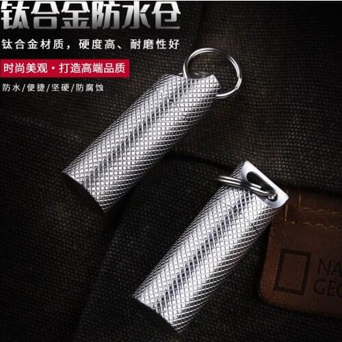 EDC Pure Titanium Portable Sealed Waterproof Container Capsule Bottle Can Medicine Box Storage Tank Multifunction EDC Tools
