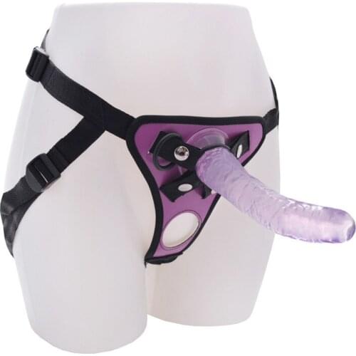 Strap On Realistic Dildo Double Hole Harness Flexible Penis With Suction Cup For Lesbian Couple Strapon Pants G spot Dildos