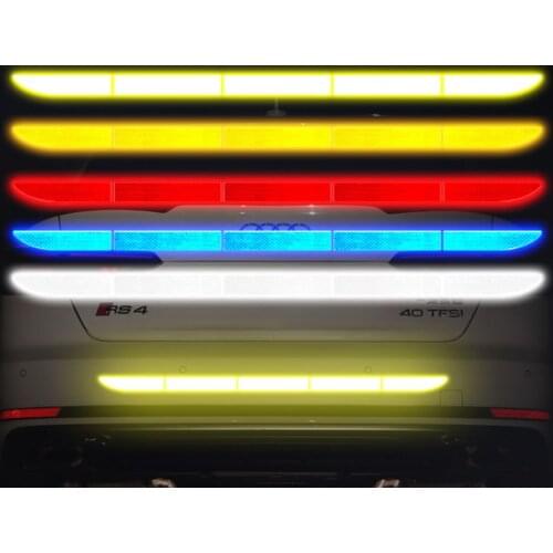 Reflectante Reflector Sticker Car Exterior Warning Tape Adhesive Reflective Tape Reflex Exterior Warning Strip Protect Car Body