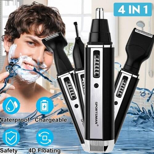 4 in 1 Nose Ear Trimmer Face Care Nose Hair Trimmer for Men Electric Removal Clipper Razor Shaver Trimmer Epilators