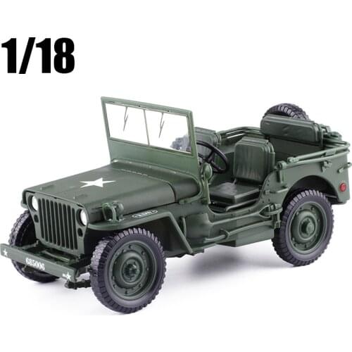 1:18 Tactical Military Model Old World War II Willis Military Vehicles Alloy Car Model For Kids Toys Gifts Free Shipping
