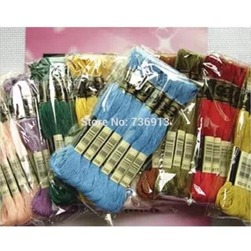 High Quality Embroidery Floss Thread Yarn Similar DMC 1 Lot=447 Pcs Cross Stitch Yarn Thread Floss 8.7 Yard Length 6 Strands