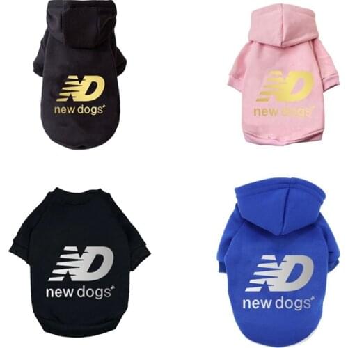 Winter Newdogs Golden Silver Reflective Warm Dog Clothes Fashion Pure Cotton Pet Clothes Small Dog Cat Puppy Clothes Dog Hoodie
