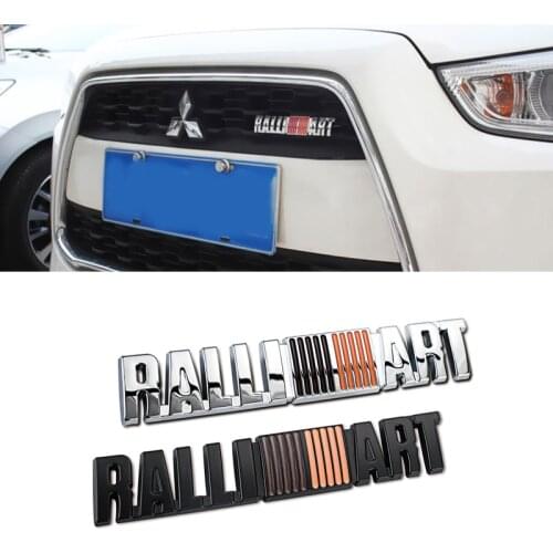 3D Metal Car Emblem Sticker Auto Front Grille Decal Accessories For Mitsubishi Lancer Attrage Xpander Mirage L200 Pajero Sport