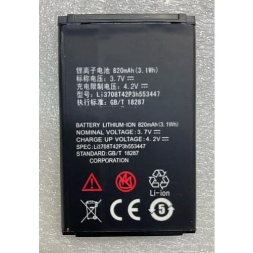 HUSHITONG New Battery 820mAh LI3708T42P3H553447 New Replacement Battery For ZTE U85 F160 553447 High Quality Phone Batteries